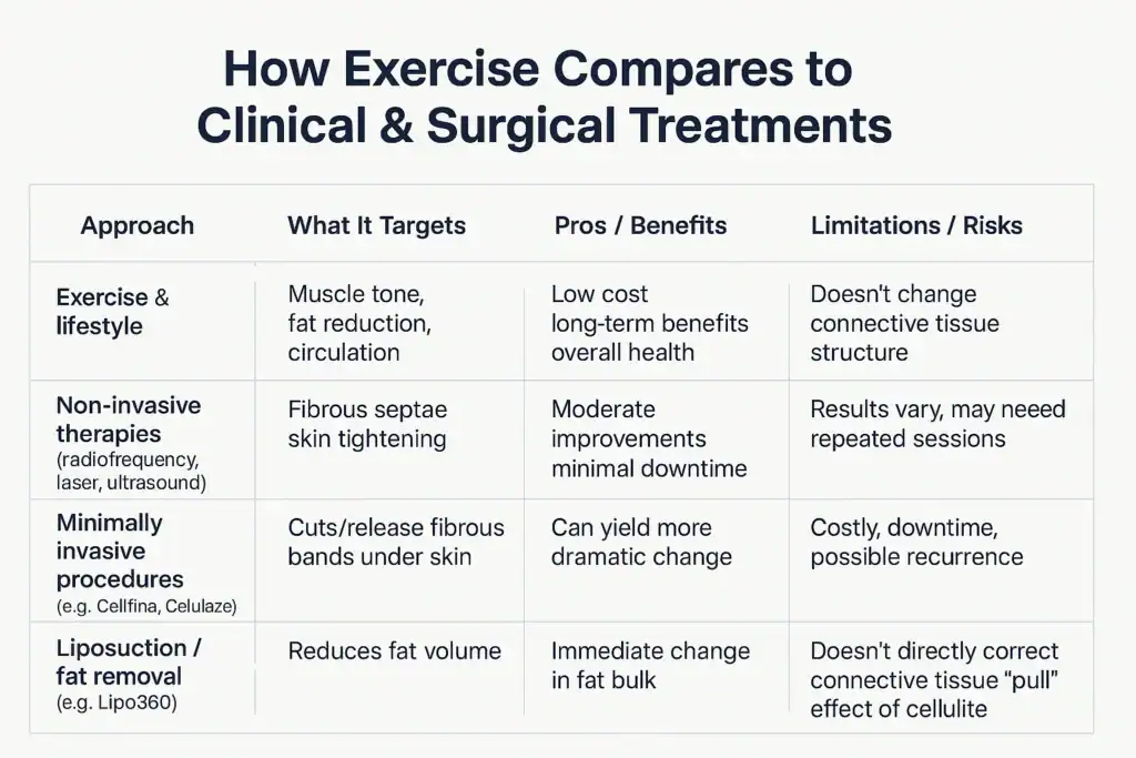 Sculpting Your Bum: Can Toning Exercises Really Reduce Cellulite? 2 How exercise compares to treatments from Lipo 360 East Kilbride